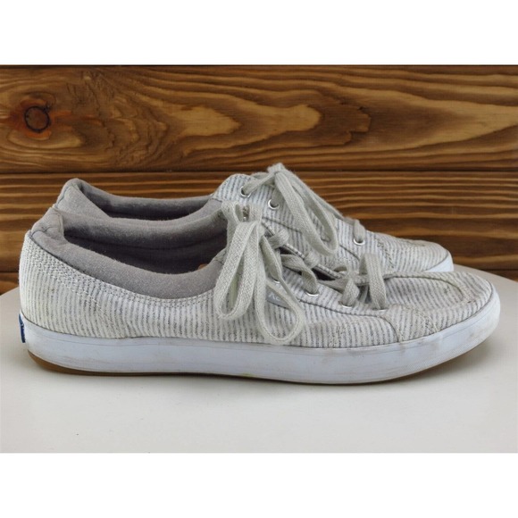 Keds Size 7 Sneaker Gray Fabric Medium Lace Up Women‎ - Picture 5 of 11